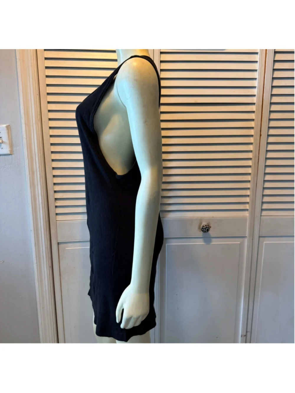 Men's Jockey Ribbed Tank Top Undershirt Black XXL